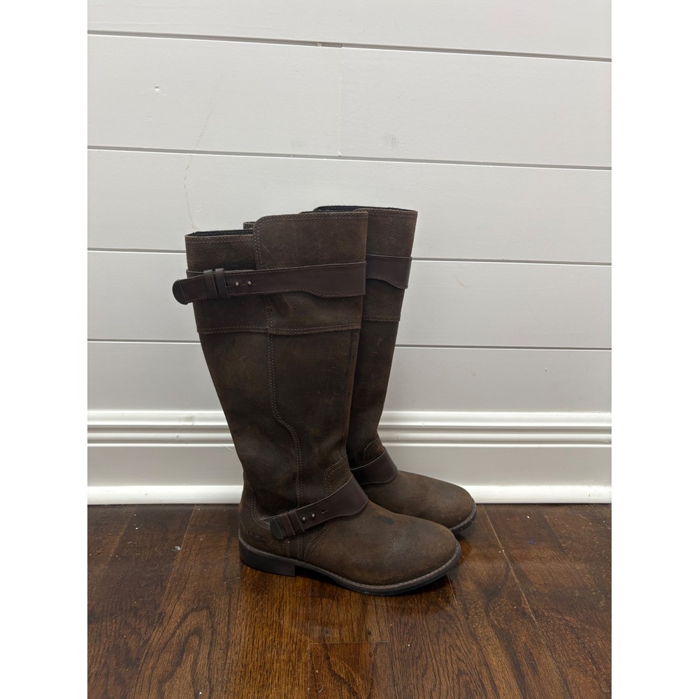 Ugg Dayle Size 9 Tall Color Brown Women Boots 1007671 Leather Knee Equestrian